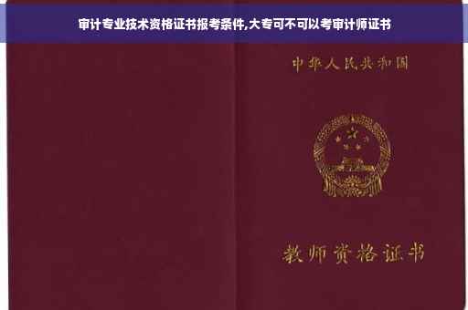 审计专业技术资格证书报考条件,大专可不可以考审计师证书