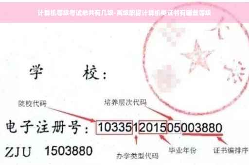 计算机等级考试总共有几级-高级职称计算机类证书有哪些等级