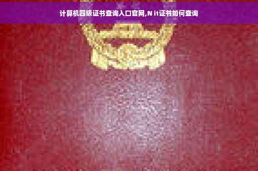 计算机四级证书查询入口官网,N it证书如何查询