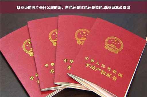 毕业证的照片是什么底的啊，白色还是红色还是蓝色,毕业证怎么查询