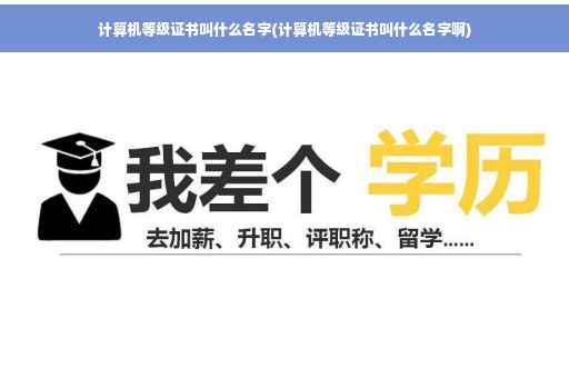 计算机等级证书叫什么名字(计算机等级证书叫什么名字啊)