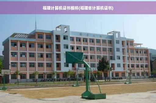 福建计算机证书模样(福建省计算机证书)