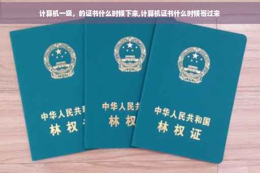 计算机一级，的证书什么时候下来,计算机证书什么时候寄过来