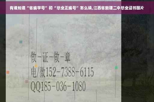 有谁知道“省编学号”和“毕业正编号”怎么填,江西省新建二中毕业证书图片