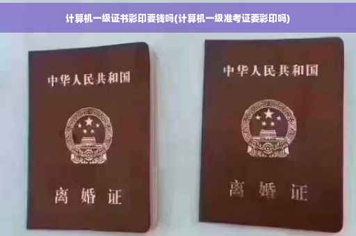 计算机一级证书彩印要钱吗(计算机一级准考证要彩印吗)