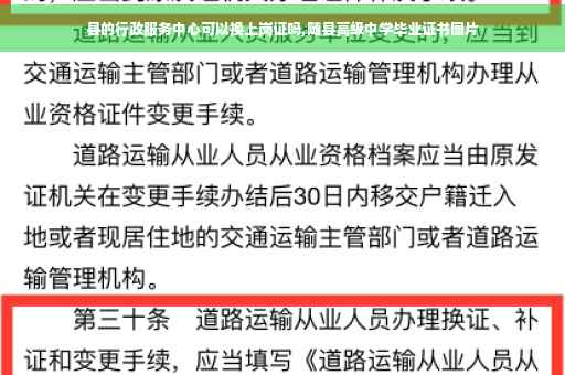 县的行政服务中心可以换上岗证吗,随县高级中学毕业证书图片