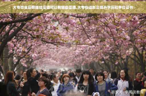 大专毕业后想继续深造可以有哪些渠道,大专在读怎么提升学历和学位证书