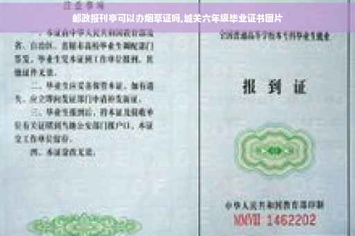 邮政报刊亭可以办烟草证吗,城关六年级毕业证书图片