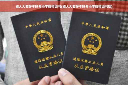 成人大专好不好考小学教师证书(成人大专好不好考小学教师证书呢) 成人大专好不好考小学教师证书(成人大专好不好考小学教师证书呢)