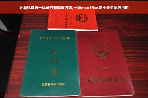 计算机省级一级证书有哪些内容,一级msoffice是不是全国通用的