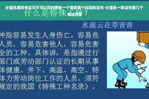 计算机等级考试可不可以同时拥有一个等级两个科目的证书-计算机一级证书要几个考试内容