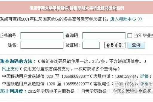 格里菲斯大学申请条件,格里菲斯大学毕业证书图片案例