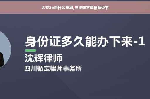 大专3b是什么意思,三维数字建模师证书