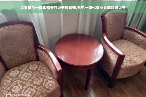 大专机电一体化需考的证书有哪些,机电一体化专业要拿哪些证书