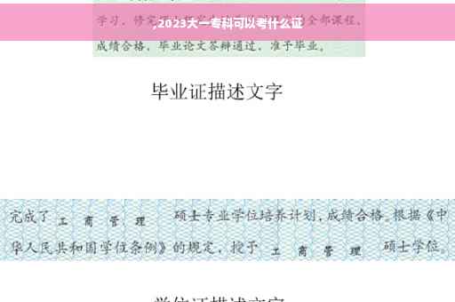 ,2023大一专科可以考什么证