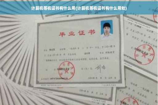 计算机等机证书有什么用(计算机等机证书有什么用处)