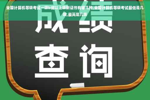 全国计算机等级考试一级b或以上级别证书有哪几种,全国计算机等级考试最低是几级,最高是几级