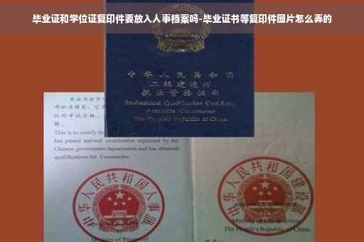 毕业证和学位证复印件要放入人事档案吗-毕业证书等复印件图片怎么弄的