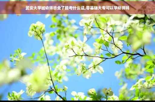 武安大学城幼师毕业了能考什么证,零基础大专可以学幼师吗