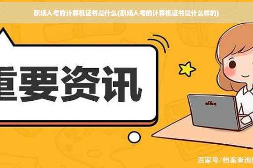 职场人考的计算机证书是什么(职场人考的计算机证书是什么样的)
