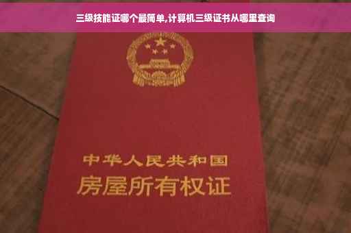 三级技能证哪个最简单,计算机三级证书从哪里查询