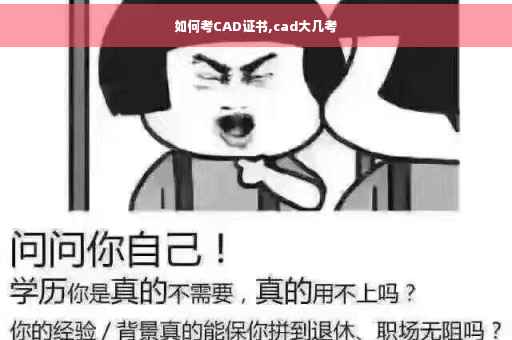 如何考CAD证书,cad大几考