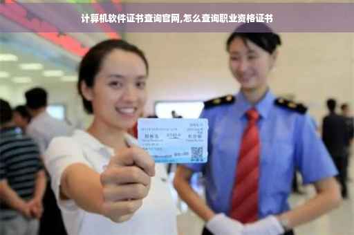 计算机软件证书查询官网,怎么查询职业资格证书
