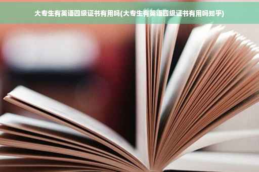 大专生有英语四级证书有用吗(大专生有英语四级证书有用吗知乎)