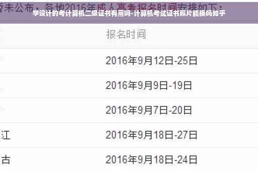 学设计的考计算机二级证书有用吗-计算机考试证书照片能换吗知乎