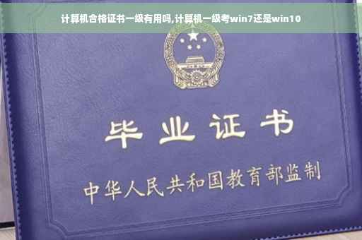 计算机合格证书一级有用吗,计算机一级考win7还是win10