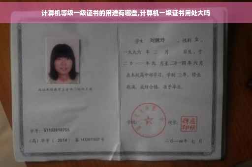 计算机等级一级证书的用途有哪些,计算机一级证书用处大吗