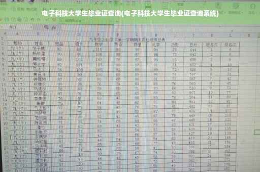 电子科技大学生毕业证查询(电子科技大学生毕业证查询系统)