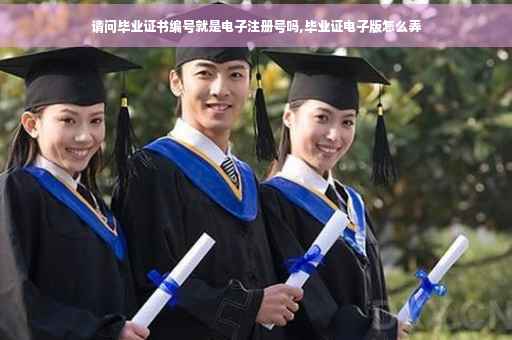 请问毕业证书编号就是电子注册号吗,毕业证电子版怎么弄