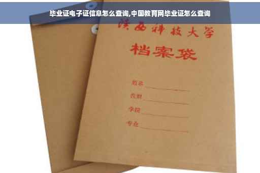 毕业证电子证信息怎么查询,中国教育网毕业证怎么查询