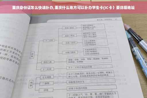 重庆身份证怎么快速补办,重庆什么地方可以补办学生卡(IC卡）要详细地址