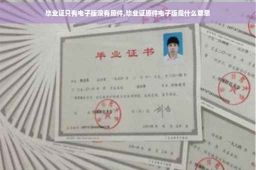 毕业证只有电子版没有原件,毕业证原件电子版是什么意思 毕业证只有电子版没有原件,毕业证原件电子版是什么意思