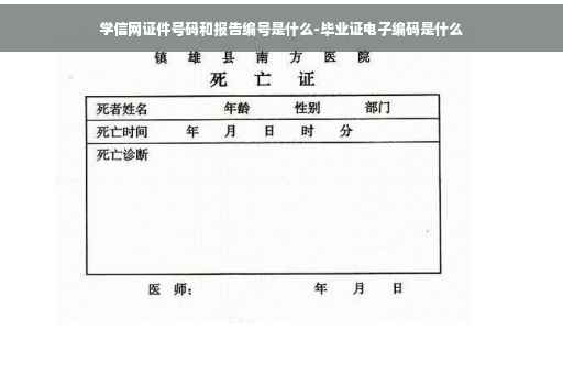 学信网证件号码和报告编号是什么-毕业证电子编码是什么