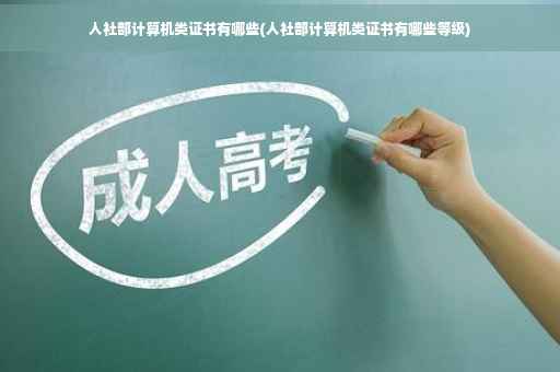 人社部计算机类证书有哪些(人社部计算机类证书有哪些等级)