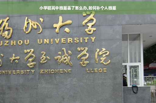 小学初高中档案丢了怎么办,如何补个人档案