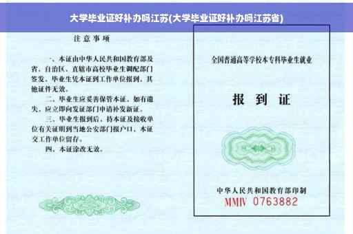 大学毕业证好补办吗江苏(大学毕业证好补办吗江苏省)
