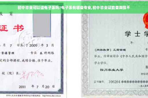 初中毕业可以读电子系吗?电子系有哪些专业,初中毕业证能查真假不