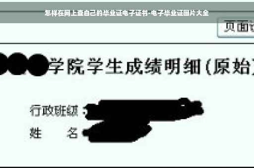 怎样在网上查自己的毕业证电子证书-电子毕业证图片大全