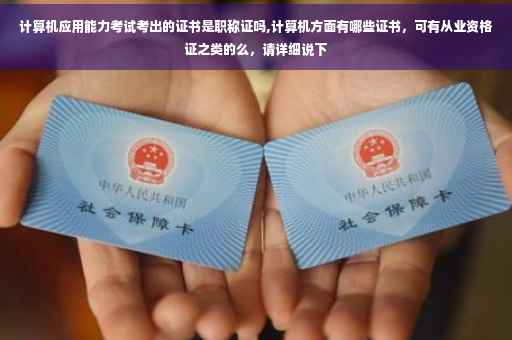 计算机应用能力考试考出的证书是职称证吗,计算机方面有哪些证书，可有从业资格证之类的么，请详细说下