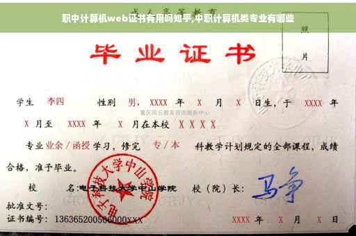 职中计算机web证书有用吗知乎,中职计算机类专业有哪些