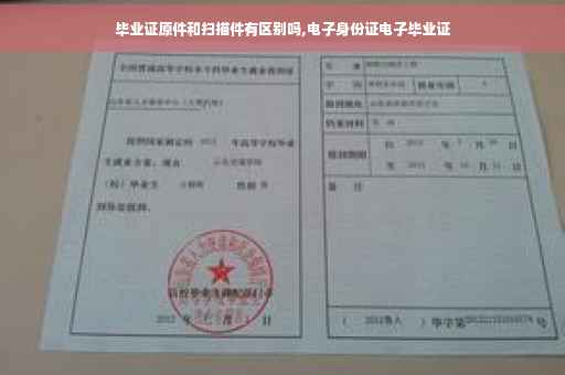 毕业证原件和扫描件有区别吗,电子身份证电子毕业证