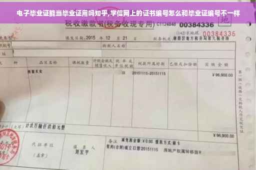 电子毕业证能当毕业证用吗知乎,学信网上的证书编号怎么和毕业证编号不一样