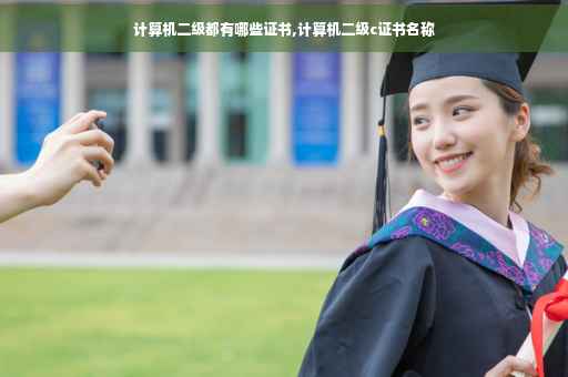 计算机二级都有哪些证书,计算机二级c证书名称