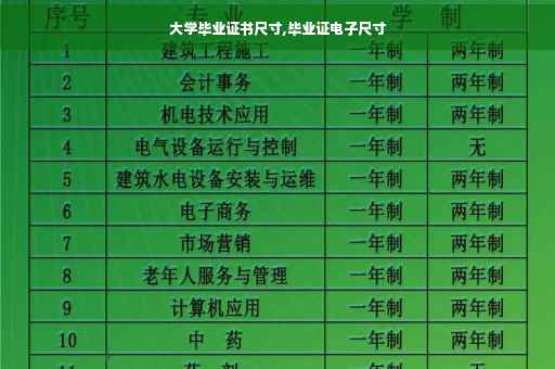 大学毕业证书尺寸,毕业证电子尺寸