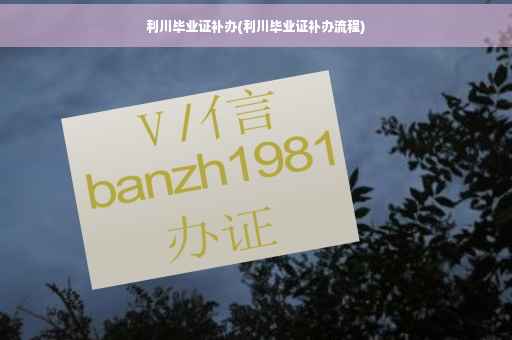 利川毕业证补办(利川毕业证补办流程)