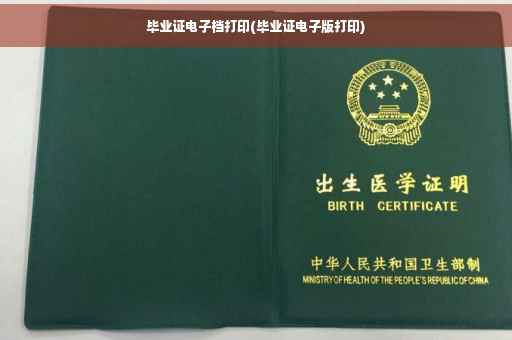 毕业证电子档打印(毕业证电子版打印)